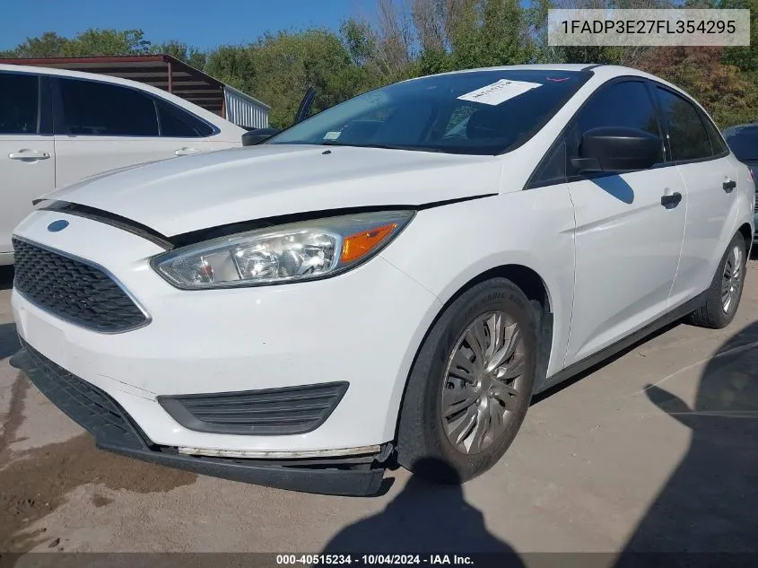 2015 Ford Focus S VIN: 1FADP3E27FL354295 Lot: 40515234