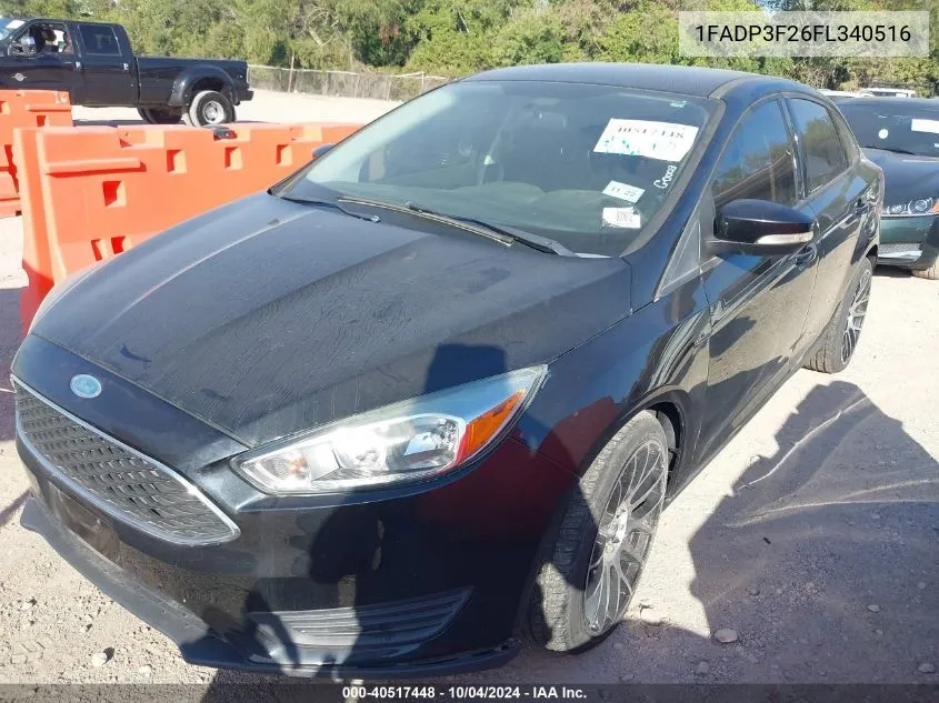 2015 Ford Focus Se VIN: 1FADP3F26FL340516 Lot: 40517448