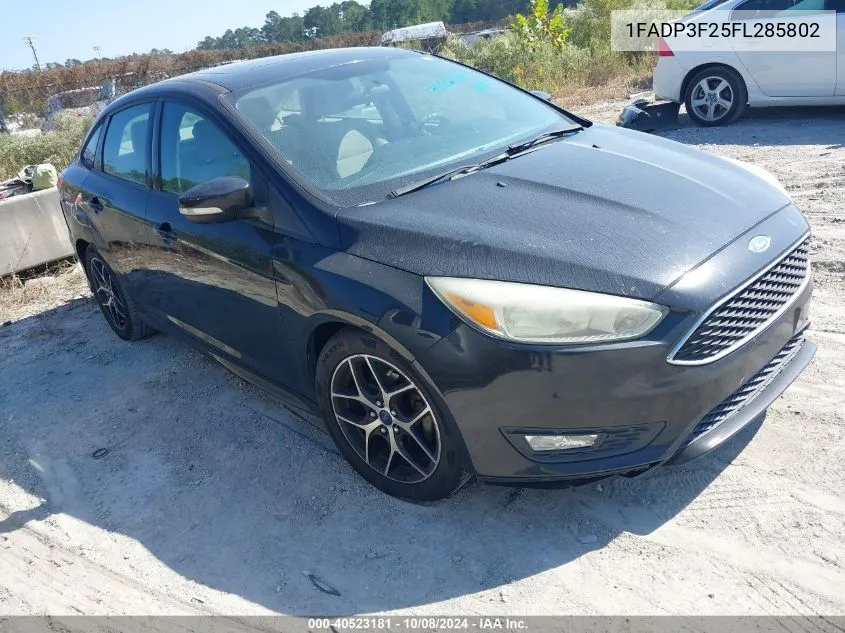 2015 Ford Focus Se VIN: 1FADP3F25FL285802 Lot: 40523181