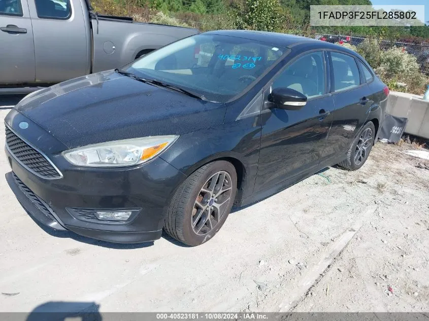 2015 Ford Focus Se VIN: 1FADP3F25FL285802 Lot: 40523181