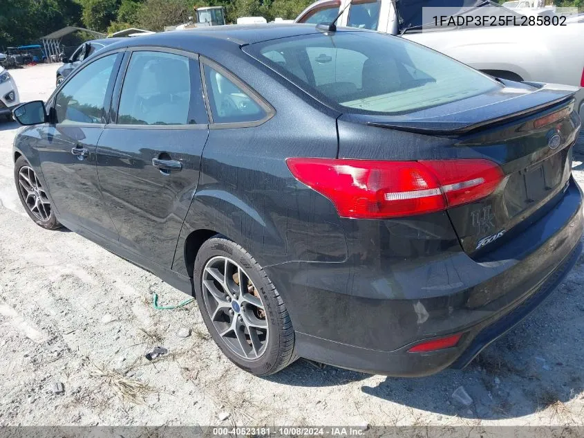 2015 Ford Focus Se VIN: 1FADP3F25FL285802 Lot: 40523181