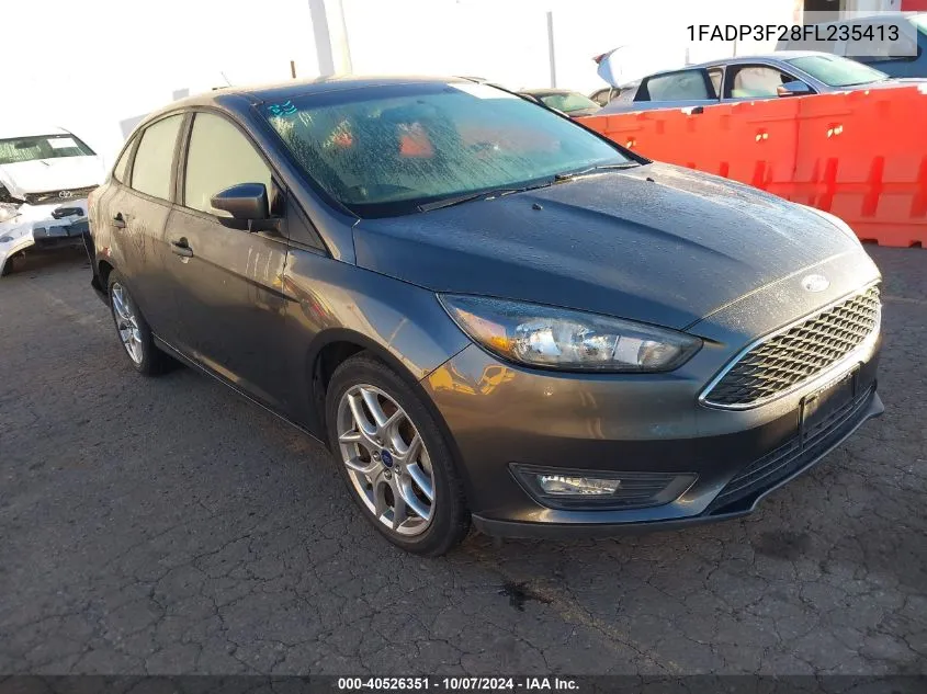 2015 Ford Focus Se VIN: 1FADP3F28FL235413 Lot: 40526351