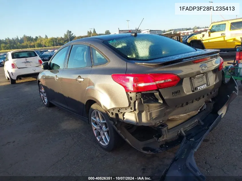 2015 Ford Focus Se VIN: 1FADP3F28FL235413 Lot: 40526351