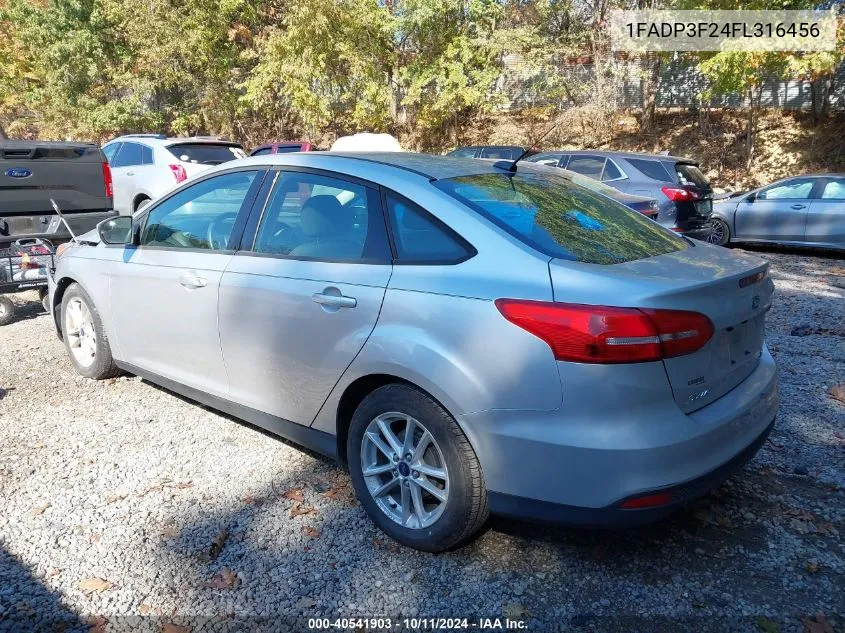 2015 Ford Focus Se VIN: 1FADP3F24FL316456 Lot: 40541903