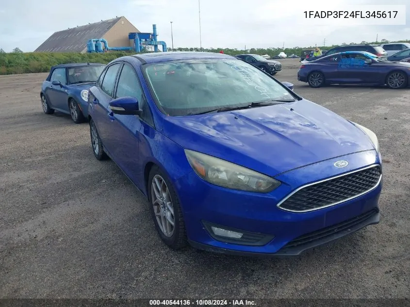 2015 Ford Focus Se VIN: 1FADP3F24FL345617 Lot: 40544136