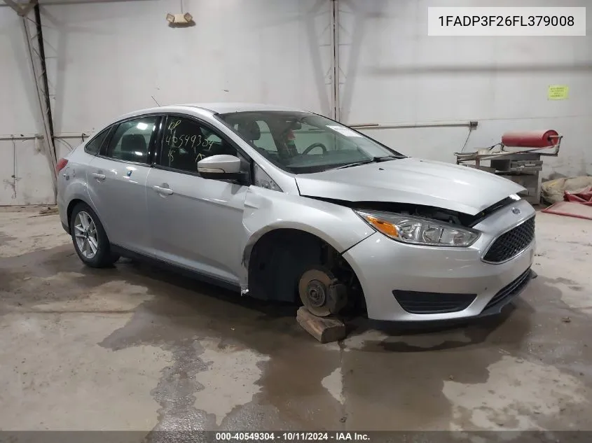 2015 Ford Focus Se VIN: 1FADP3F26FL379008 Lot: 40549304