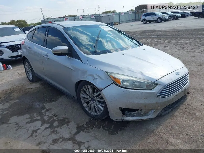 2015 Ford Focus Titanium VIN: 1FADP3N2XFL238427 Lot: 40550689