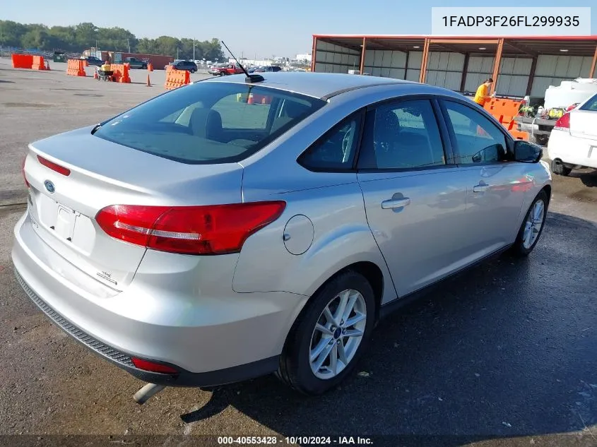 2015 Ford Focus Se VIN: 1FADP3F26FL299935 Lot: 40553428