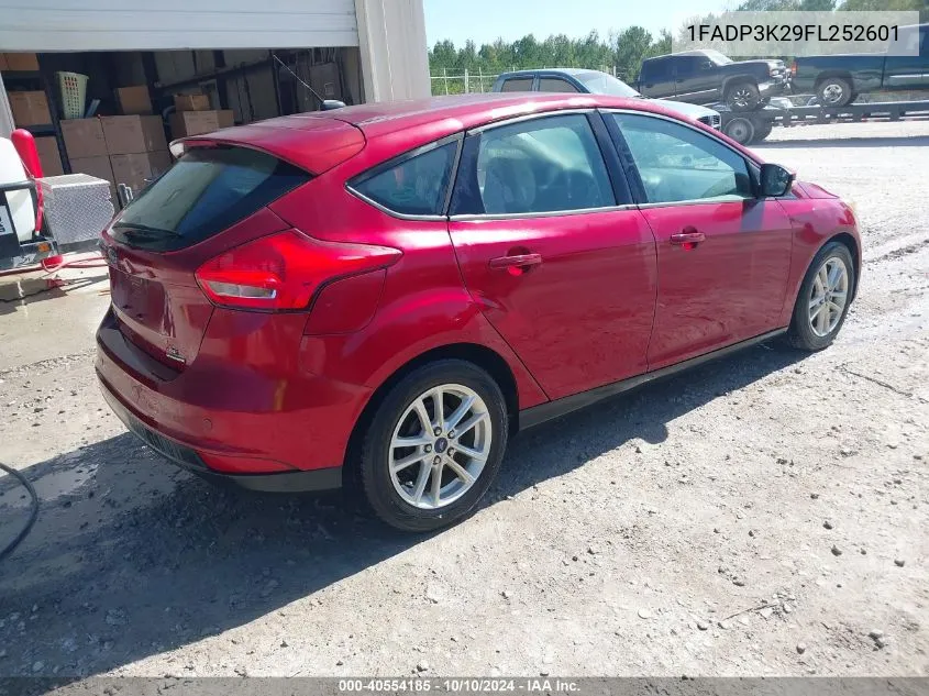 2015 Ford Focus Se VIN: 1FADP3K29FL252601 Lot: 40554185