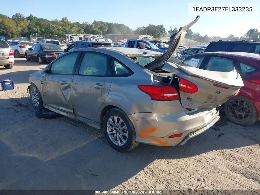 2015 Ford Focus Se VIN: 1FADP3F27FL333235 Lot: 40554840