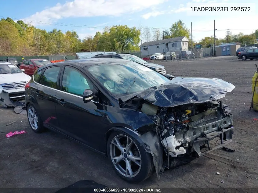 2015 Ford Focus Titanium VIN: 1FADP3N23FL292572 Lot: 40556029