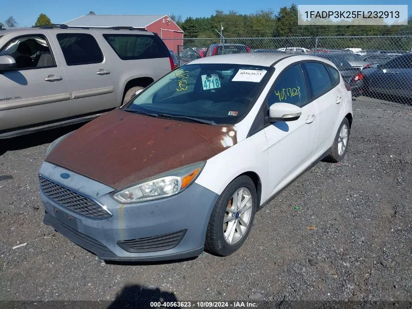 2015 Ford Focus Se VIN: 1FADP3K25FL232913 Lot: 40563623