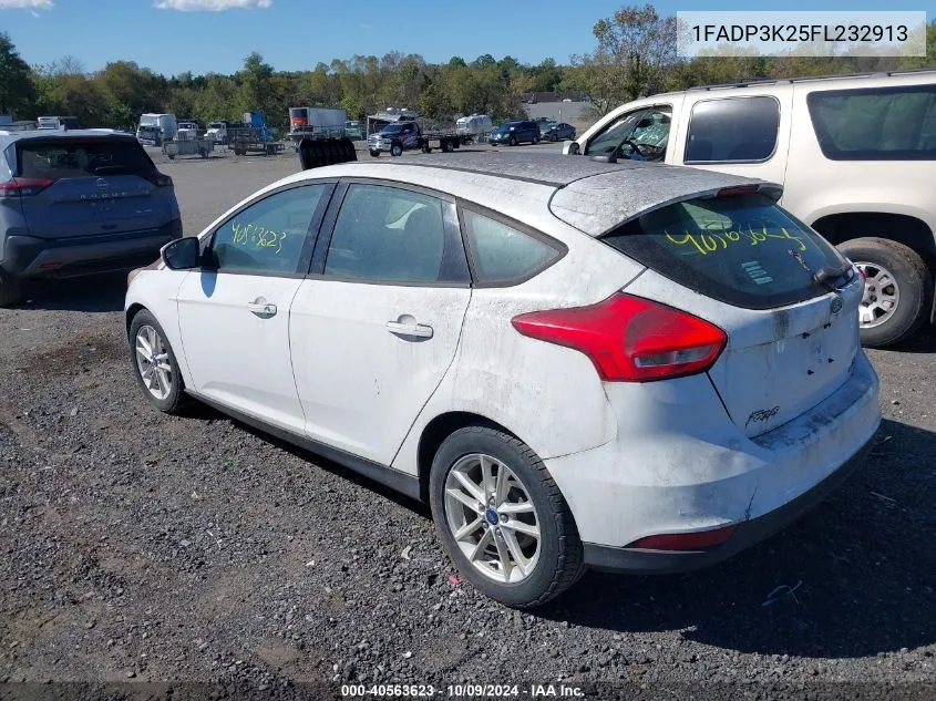 2015 Ford Focus Se VIN: 1FADP3K25FL232913 Lot: 40563623