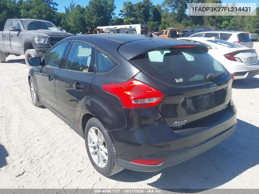 1FADP3K27FL214431 2015 Ford Focus Se