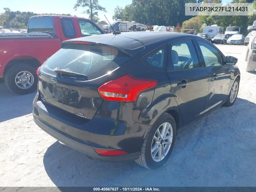 1FADP3K27FL214431 2015 Ford Focus Se