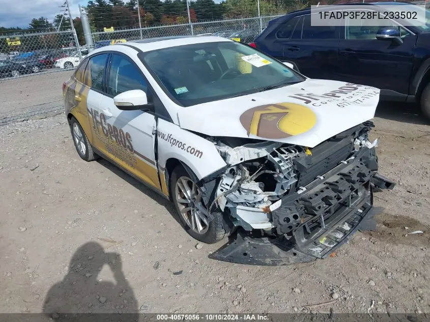 2015 Ford Focus Se VIN: 1FADP3F28FL233502 Lot: 40575056