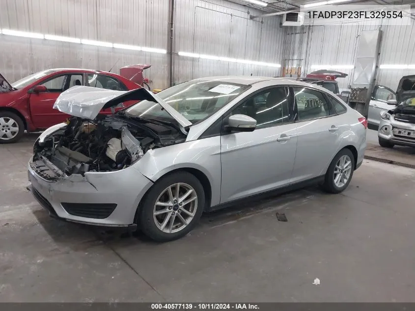 2015 Ford Focus Se VIN: 1FADP3F23FL329554 Lot: 40577139