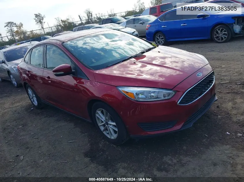 2015 Ford Focus Se VIN: 1FADP3F27FL383505 Lot: 40587649