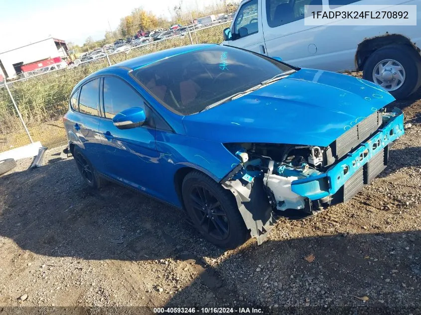 1FADP3K24FL270892 2015 Ford Focus Se