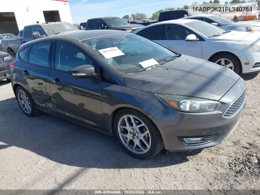 2015 Ford Focus Se VIN: 1FADP3K21FL340784 Lot: 40594046