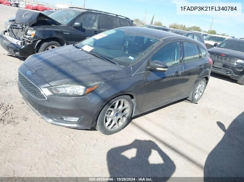 2015 Ford Focus Se VIN: 1FADP3K21FL340784 Lot: 40594046