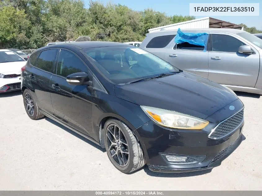 2015 Ford Focus Se VIN: 1FADP3K22FL363510 Lot: 40594172