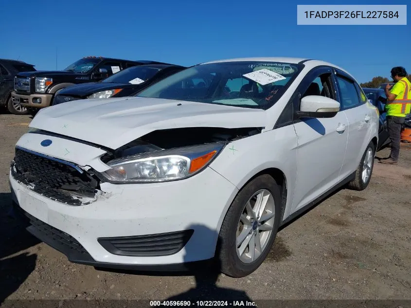 2015 Ford Focus Se VIN: 1FADP3F26FL227584 Lot: 40596690