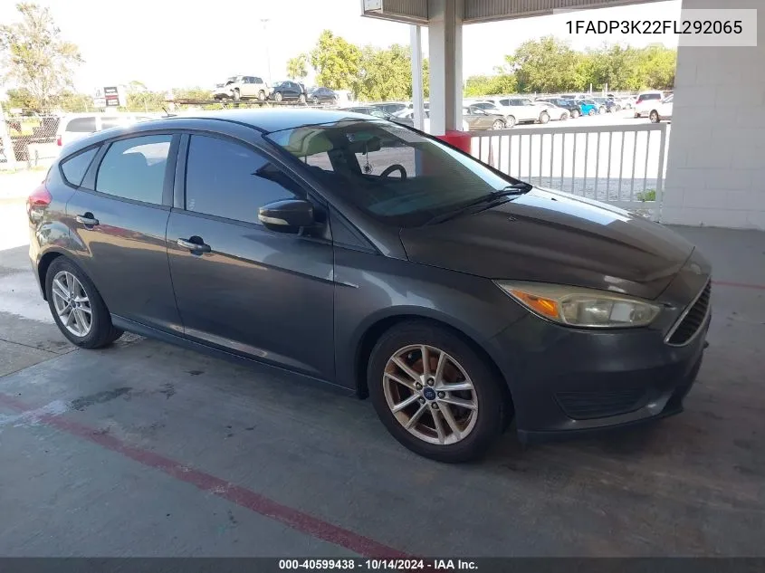 2015 Ford Focus Se VIN: 1FADP3K22FL292065 Lot: 40599438