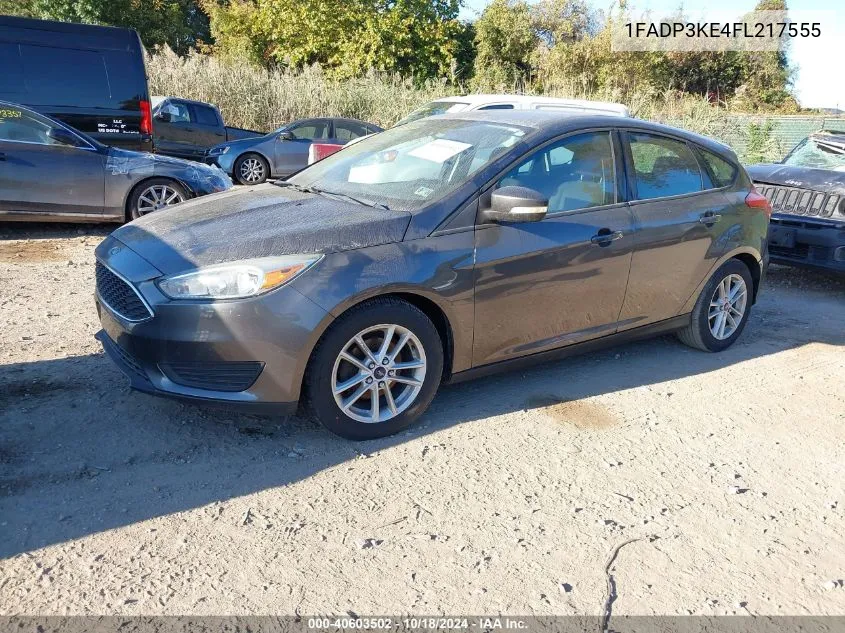 2015 Ford Focus Se VIN: 1FADP3KE4FL217555 Lot: 40603502