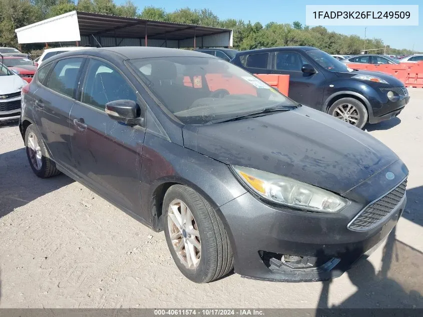 2015 Ford Focus Se VIN: 1FADP3K26FL249509 Lot: 40611574