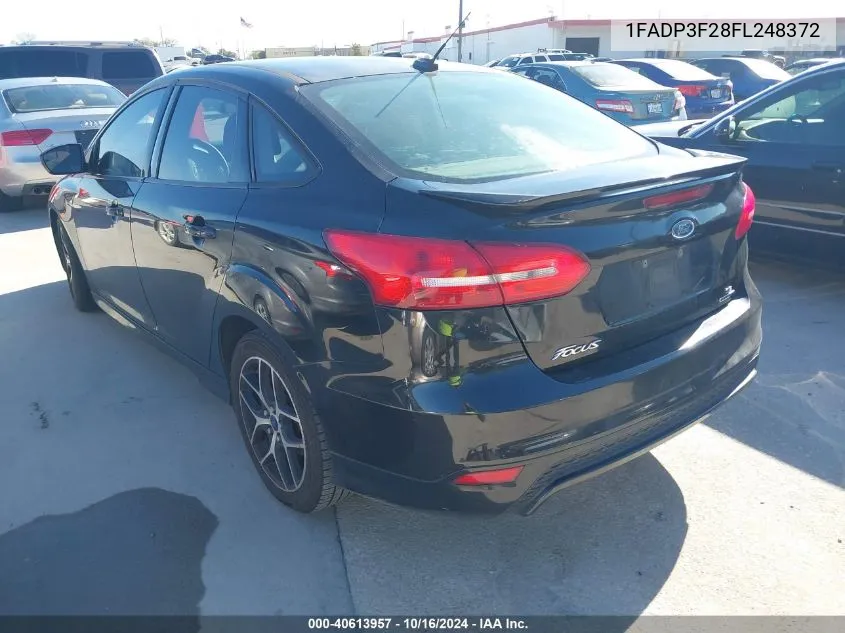 2015 Ford Focus Se VIN: 1FADP3F28FL248372 Lot: 40613957