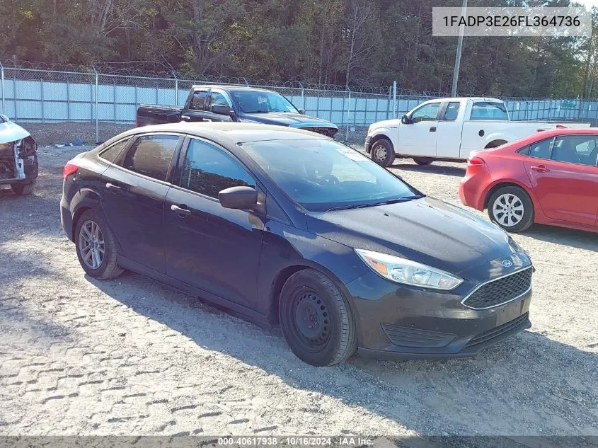 2015 Ford Focus S VIN: 1FADP3E26FL364736 Lot: 40617938