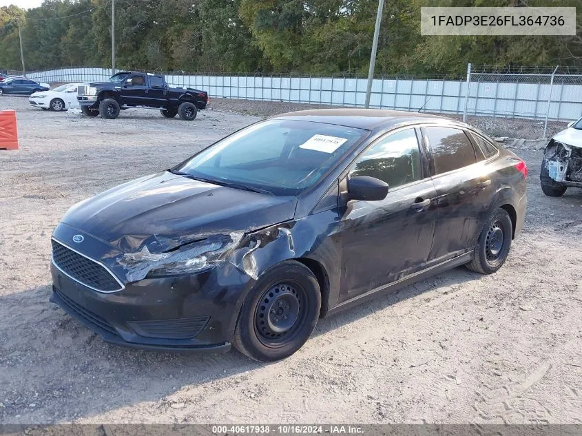 2015 Ford Focus S VIN: 1FADP3E26FL364736 Lot: 40617938