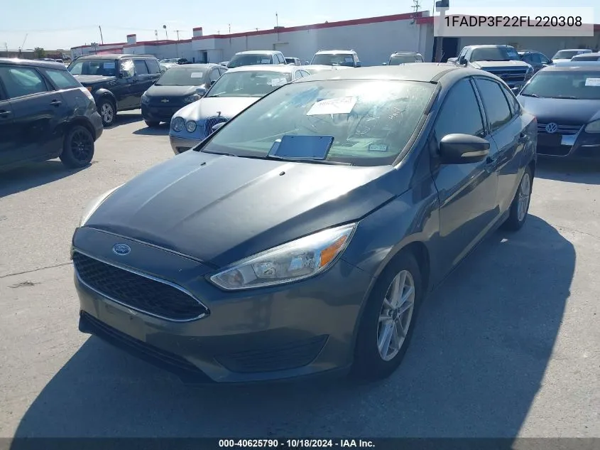 2015 Ford Focus Se VIN: 1FADP3F22FL220308 Lot: 40625790