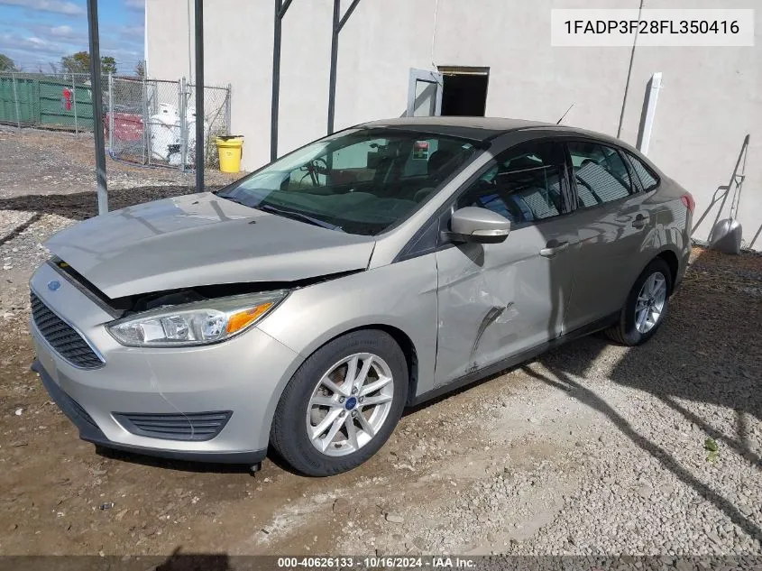 2015 Ford Focus Se VIN: 1FADP3F28FL350416 Lot: 40626133