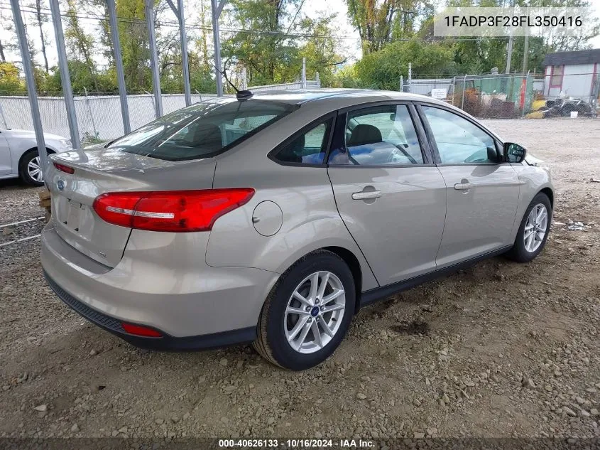 2015 Ford Focus Se VIN: 1FADP3F28FL350416 Lot: 40626133