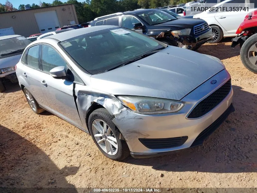 2015 Ford Focus Se VIN: 1FADP3F21FL353741 Lot: 40630235