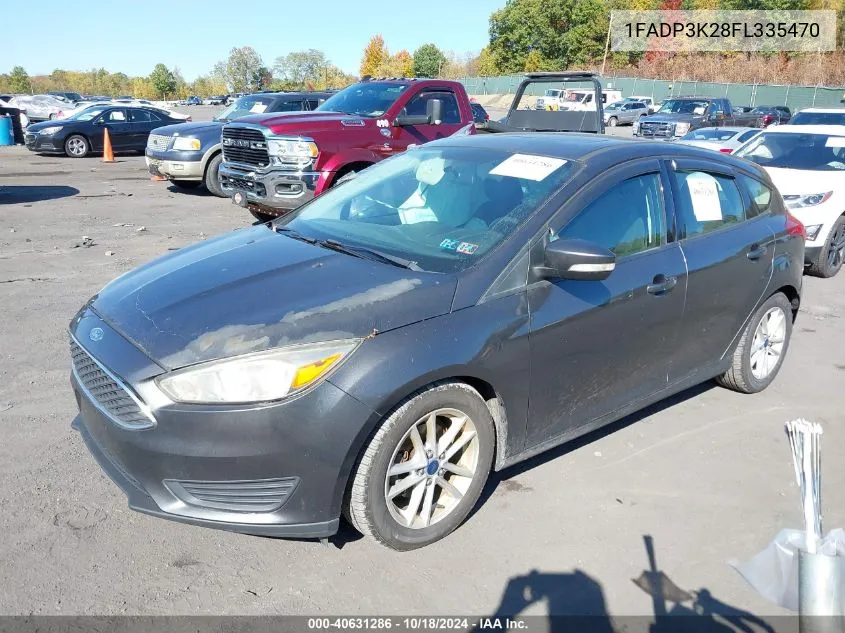 2015 Ford Focus Se VIN: 1FADP3K28FL335470 Lot: 40631286