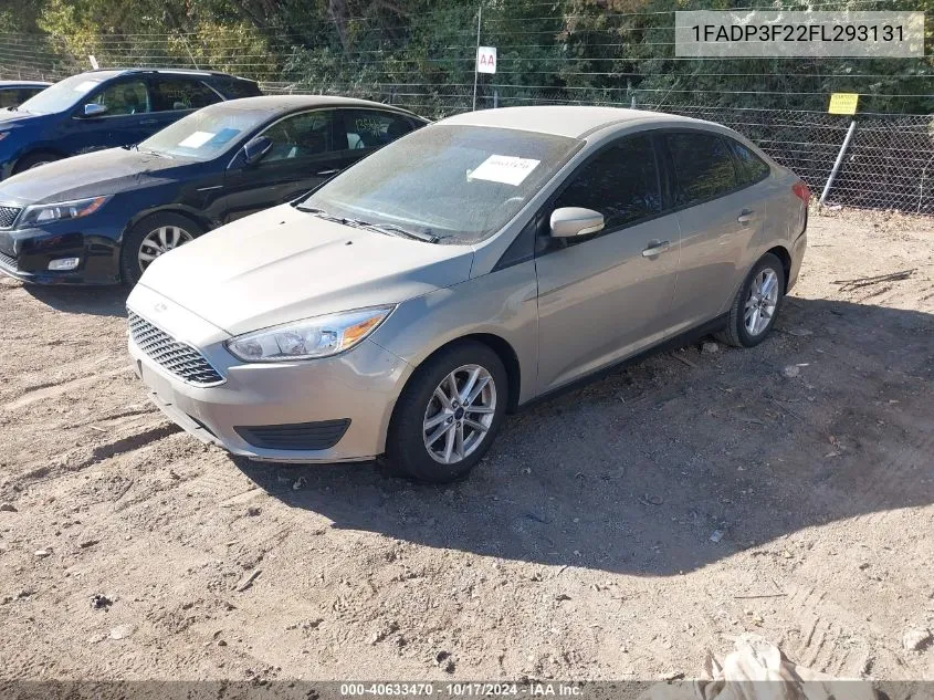 2015 Ford Focus Se VIN: 1FADP3F22FL293131 Lot: 40633470