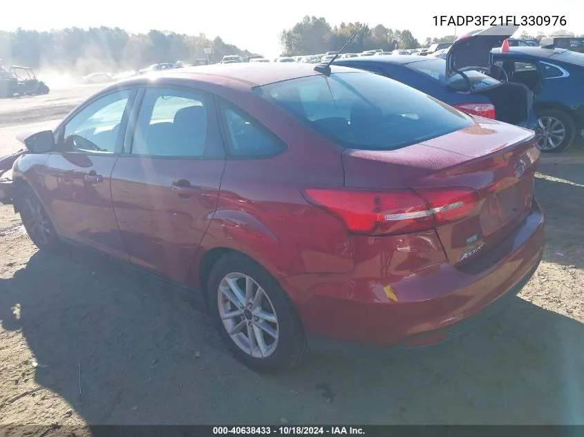 2015 Ford Focus Se VIN: 1FADP3F21FL330976 Lot: 40638433