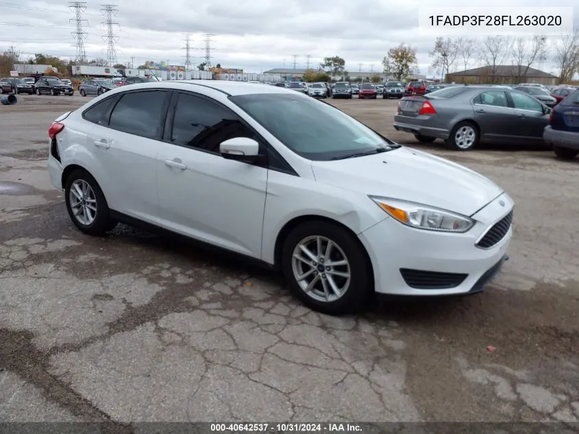 2015 Ford Focus Se VIN: 1FADP3F28FL263020 Lot: 40642537