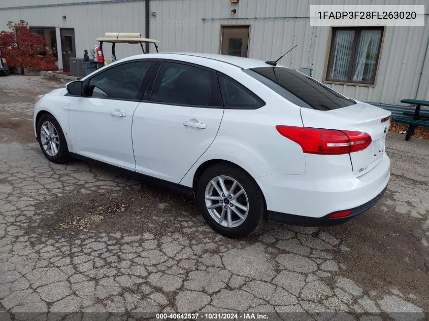 2015 Ford Focus Se VIN: 1FADP3F28FL263020 Lot: 40642537