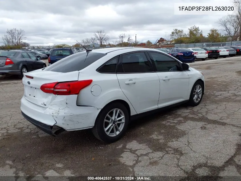 2015 Ford Focus Se VIN: 1FADP3F28FL263020 Lot: 40642537