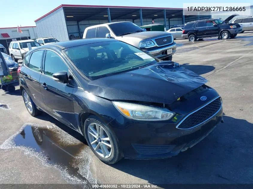 2015 Ford Focus Se VIN: 1FADP3K27FL286665 Lot: 40650352