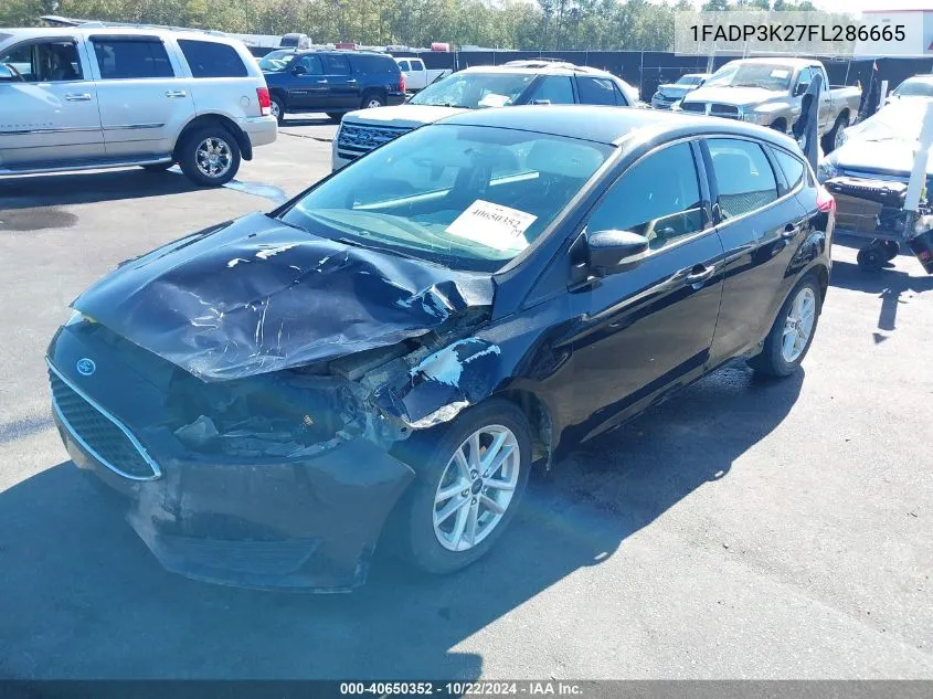 2015 Ford Focus Se VIN: 1FADP3K27FL286665 Lot: 40650352