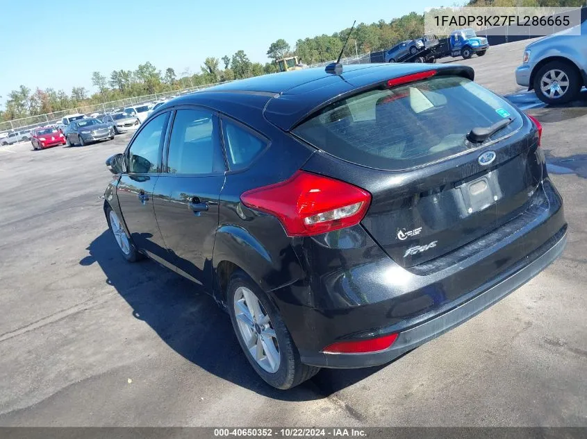 2015 Ford Focus Se VIN: 1FADP3K27FL286665 Lot: 40650352