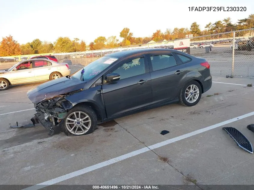 2015 Ford Focus Se VIN: 1FADP3F29FL230320 Lot: 40651496