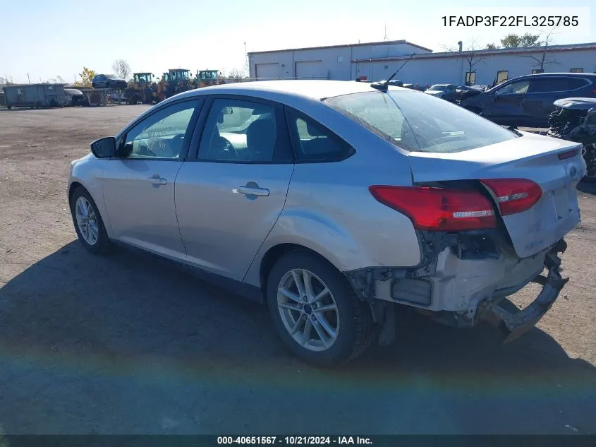 2015 Ford Focus Se VIN: 1FADP3F22FL325785 Lot: 40651567