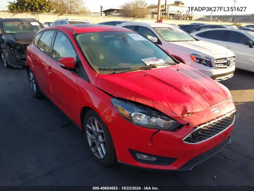 2015 Ford Focus Se VIN: 1FADP3K27FL351627 Lot: 40654553