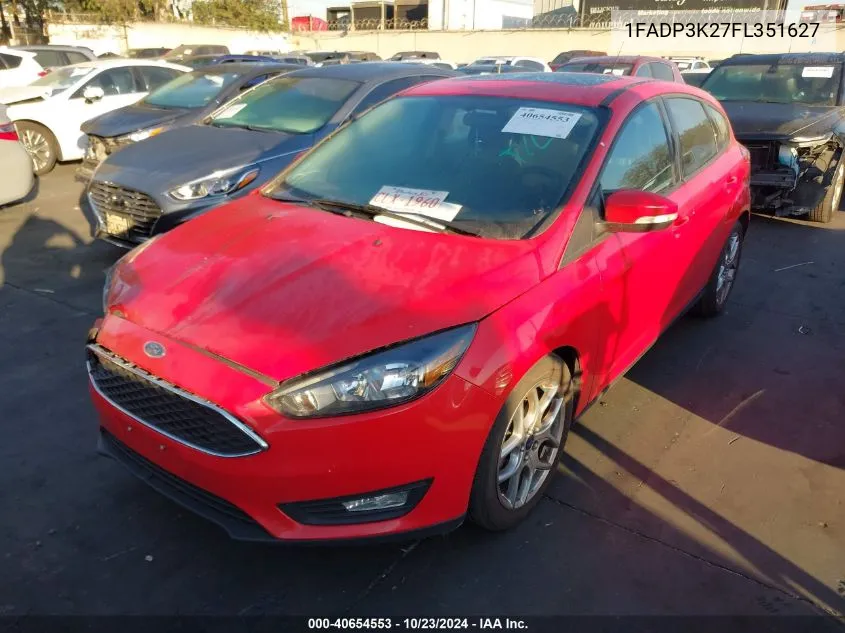 2015 Ford Focus Se VIN: 1FADP3K27FL351627 Lot: 40654553